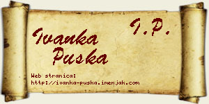 Ivanka Puška vizit kartica